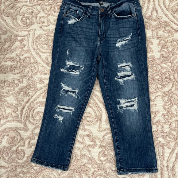 Judy Blue Skinny Fit Capri/Cropped Jeans - Size 28 - Picture 2 of 5